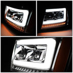 LED Tube Chasing Projector Headlight Lamps for Tahoe Suburban (2007–2014)