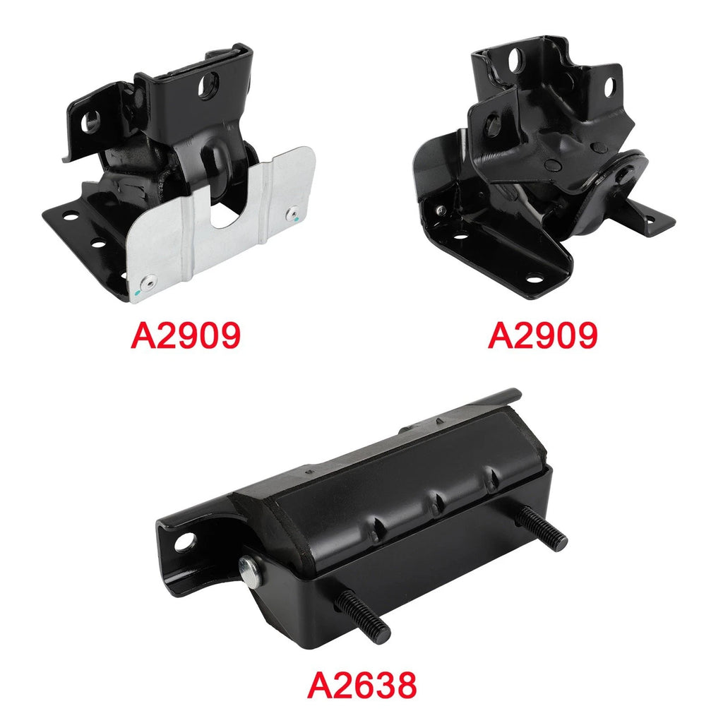 3Pcs Engine Mount Trans Mount Kit for GMC Sierra 1500 (1999–2007) 4.8L 5.3L 6.0L