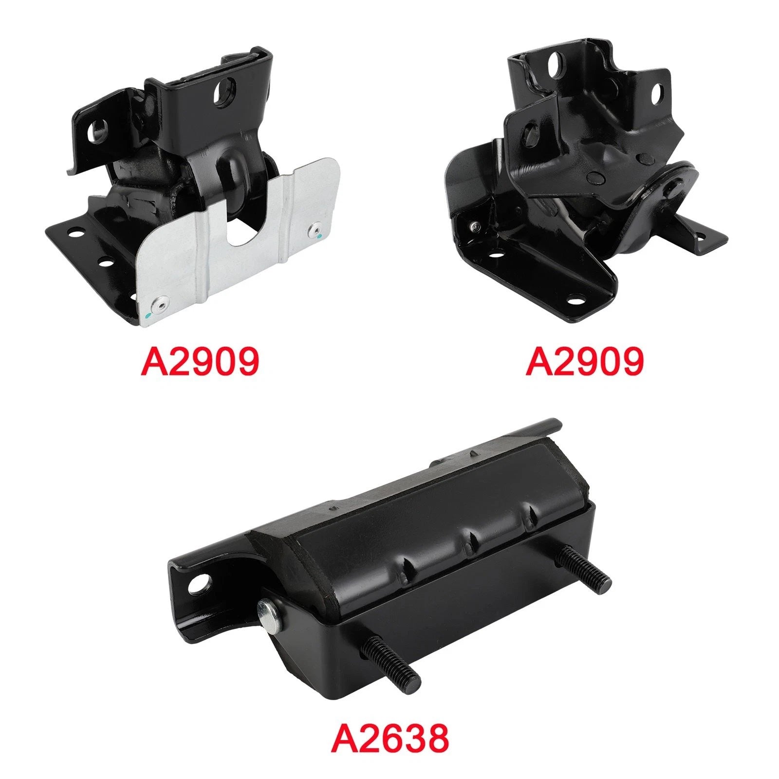 3Pcs Engine Mount Trans Mount Kit for GMC Sierra 1500 (1999–2007) 4.8L 5.3L 6.0L