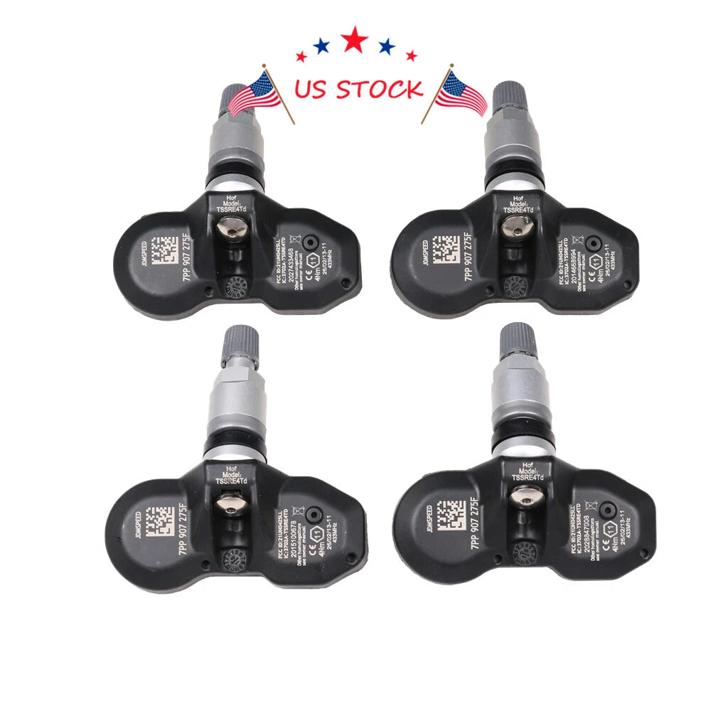 Set of 4 Tire Pressure Sensors for Audi A4 A6 A8 VW Porsche 911 (2010–2020)