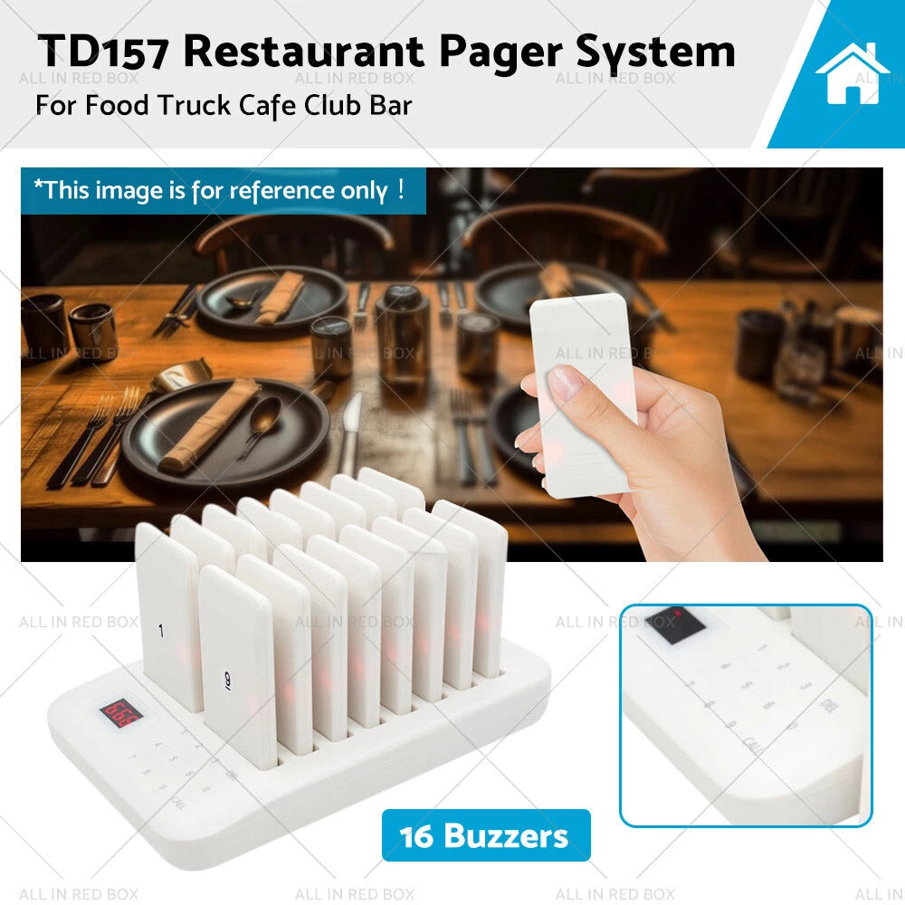 Wireless Paging System for Restaurant Coaster Guest Call (16 Units)