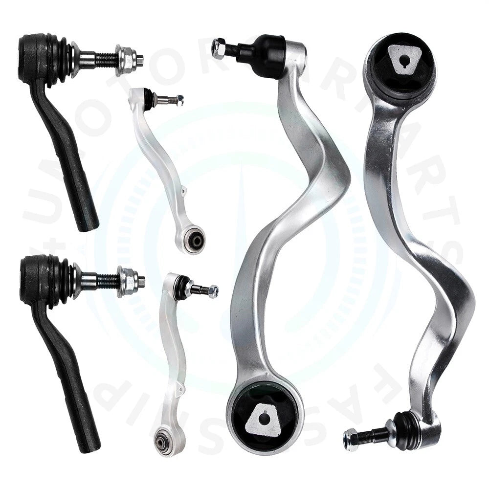 6X Front Lower Control Arm Outer Tie Rod for BMW 745Li 750Li (2002–2005)