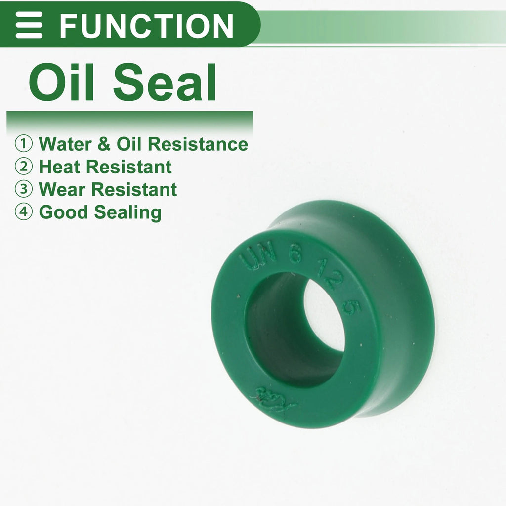 Set of 5 Oil Seal Rotary Shaft Seal 6x12x5mm High Pressure Green for Various Models