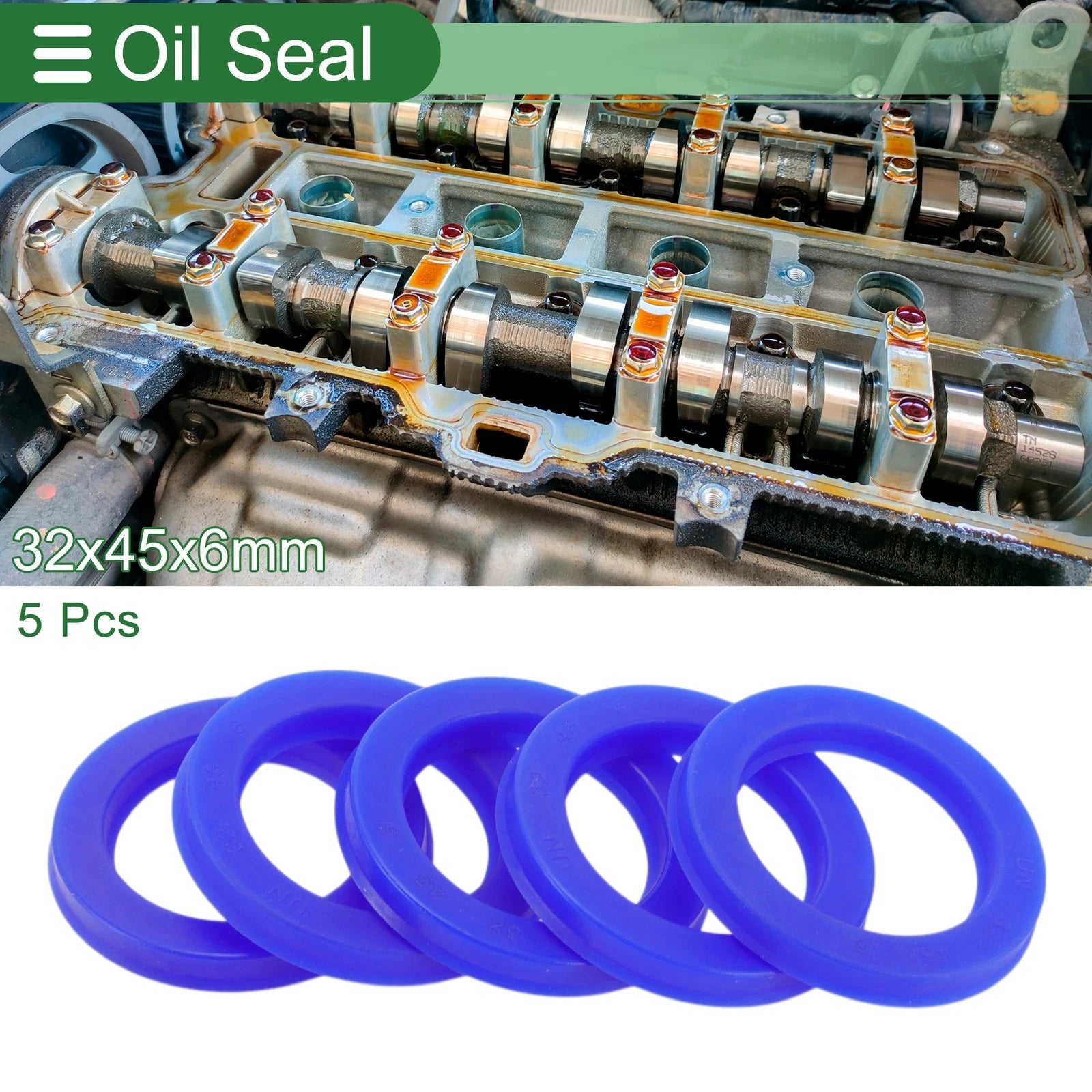 Set of 5 Oil Seal Rotary Shaft Seal 32x45x6mm High Pressure for Automotive