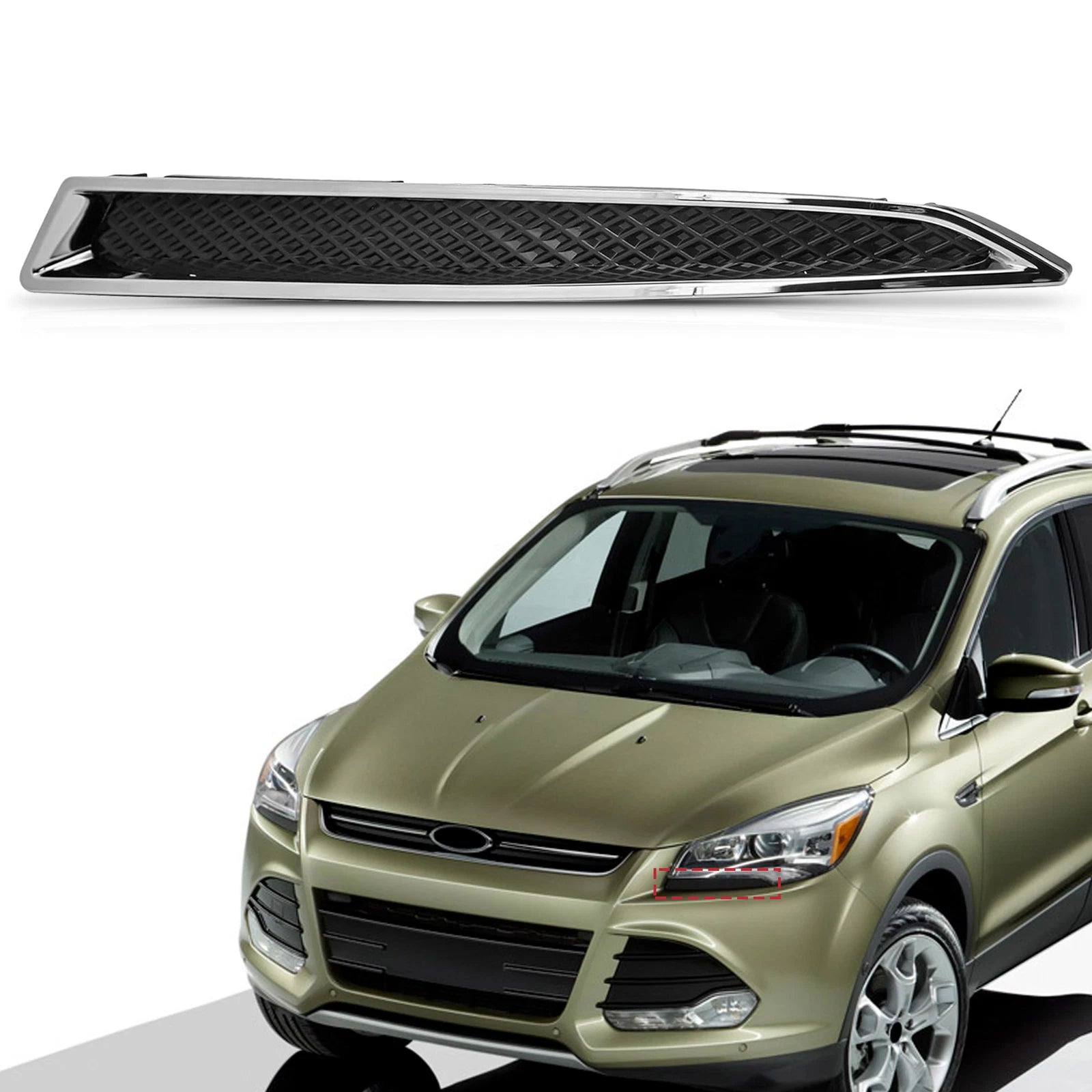 Lower Left Headlight Trim Moulding for Ford Escape (2013–2016)