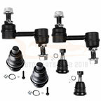 Set of 6 Front Suspension Sway Bar Links & Ball Joints for 2005 Nissan Armada