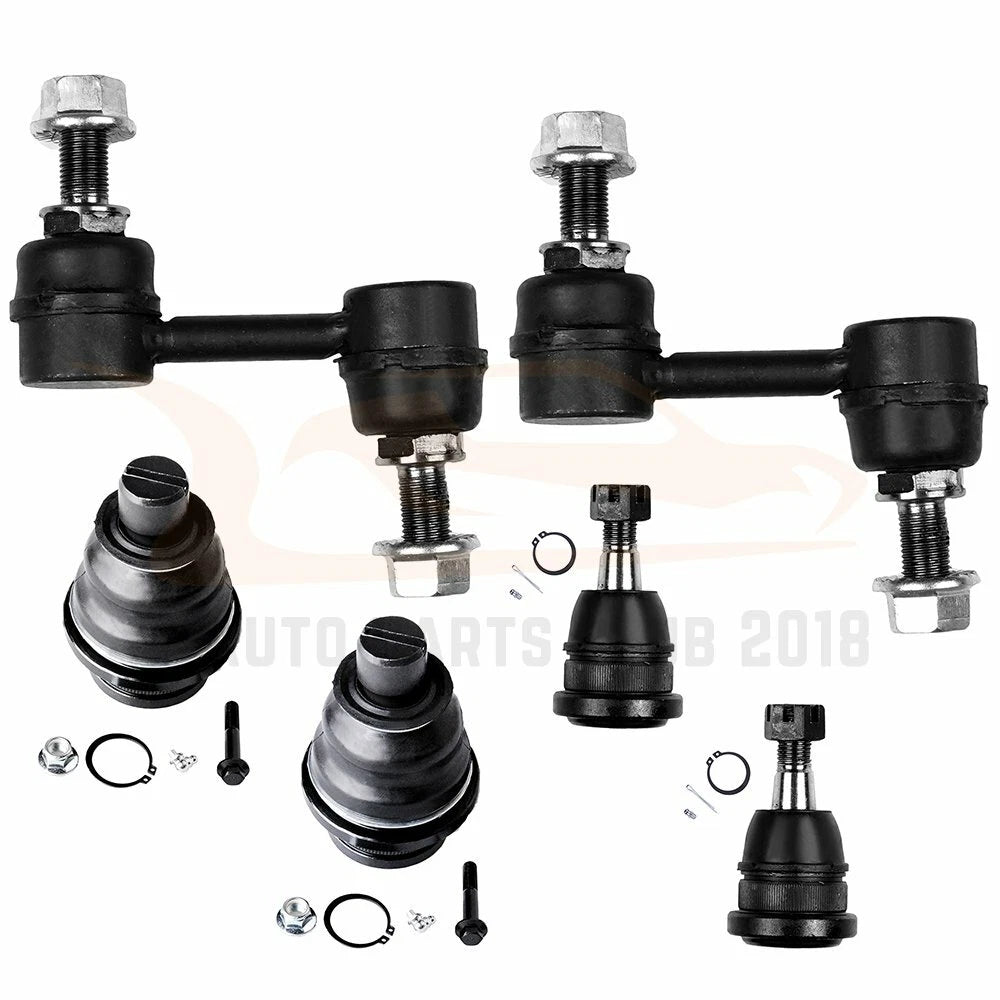 Set of 6 Front Suspension Sway Bar Links & Ball Joints for 2005 Nissan Armada