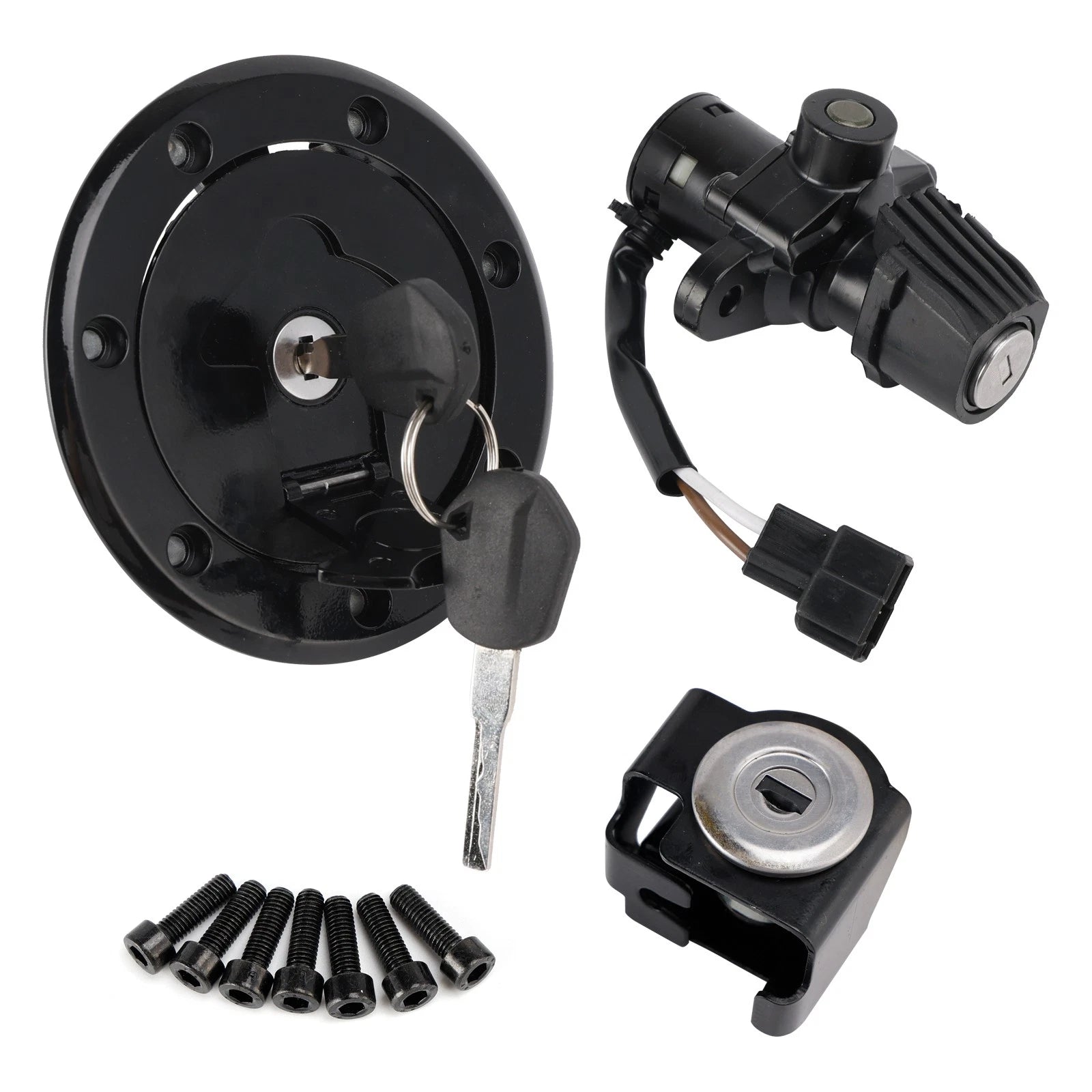 Ignition Barrel Seat Lock Fuel Cap Key Set for Duke 125 390 (2021–2023)