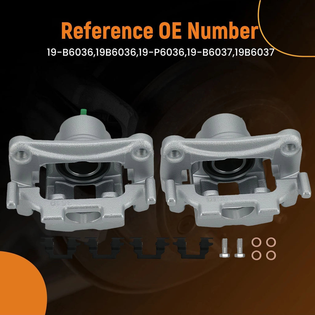 Rear Brake Caliper Pair with Bracket for Infiniti Q50 Q60 Q70 (2014-2018)