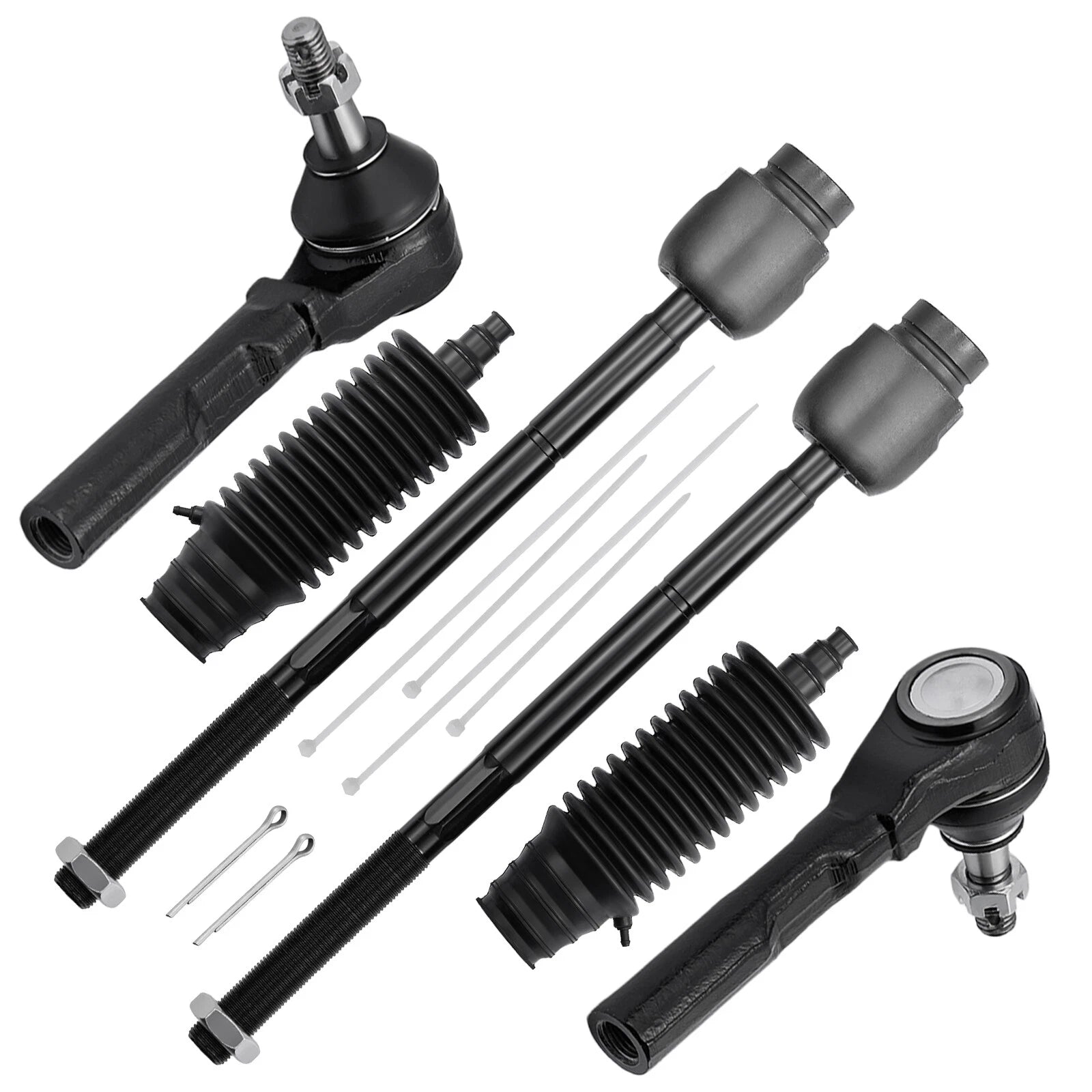 Front Inner Outer Tie Rod Ends with Boots for Chevy Malibu (2004–2010)