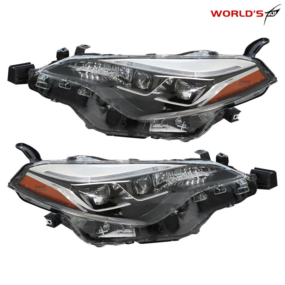Set of 2 Headlights for Toyota Corolla SE XSE XLE (2017–2019)