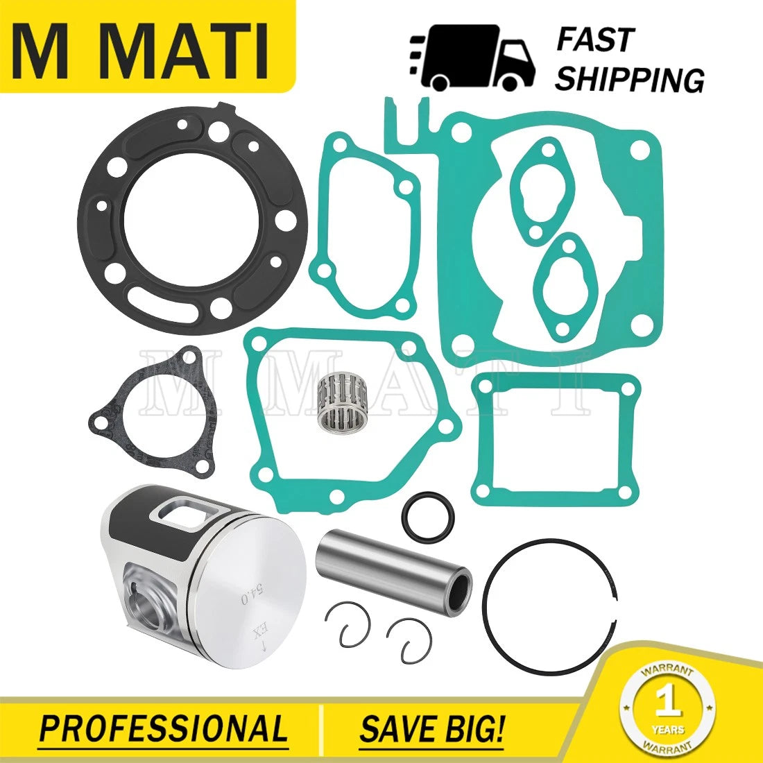 Top End Piston Complete Gasket Kit for Honda CR 125R (1992–1999)