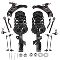 Set of 4 Front Struts, Control Arms, Sway Bar, Tie Rods for Toyota Camry (2007–2011)