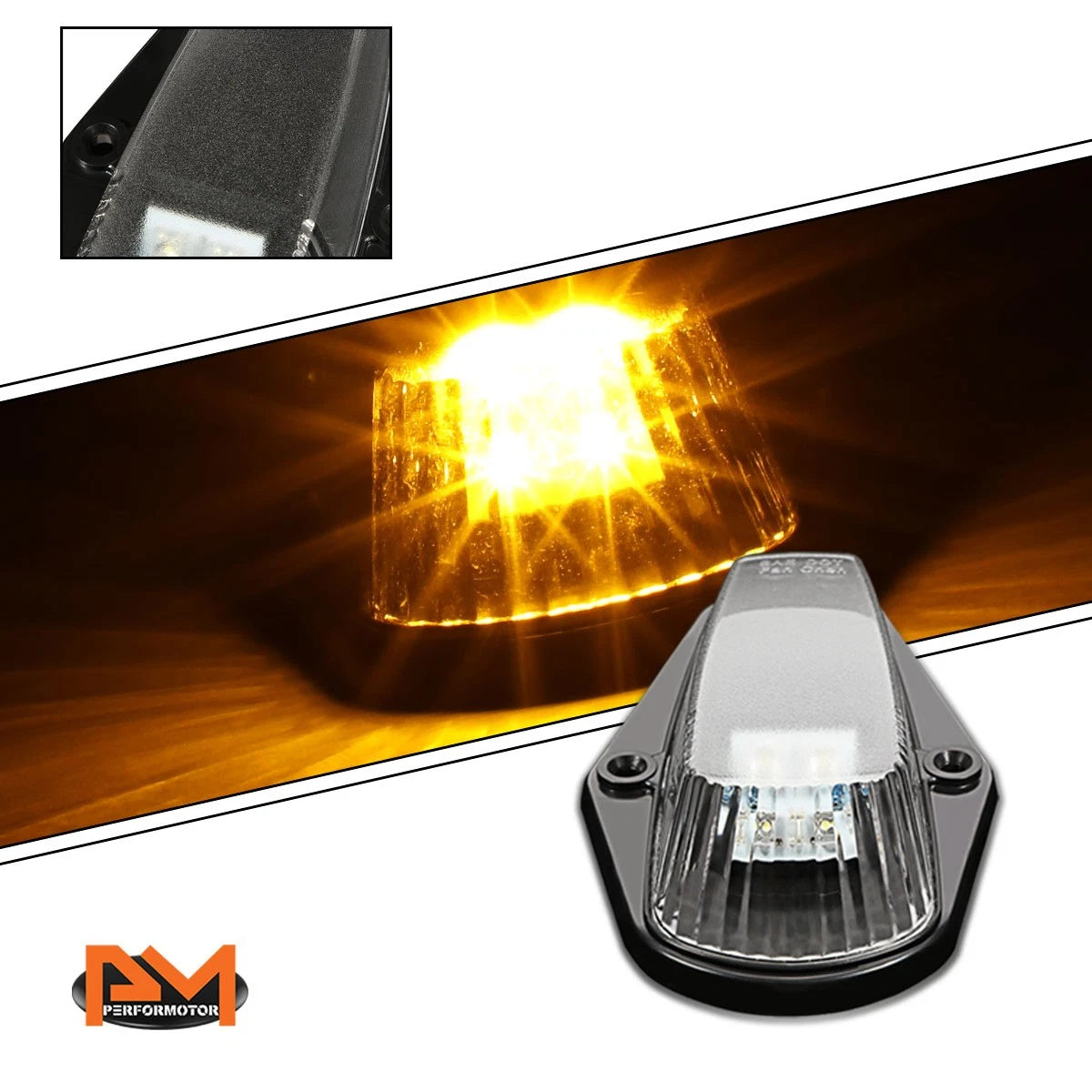 5Pcs LED Cab Roof Running Light W/Switch for Ford F-Series (1980–1996)