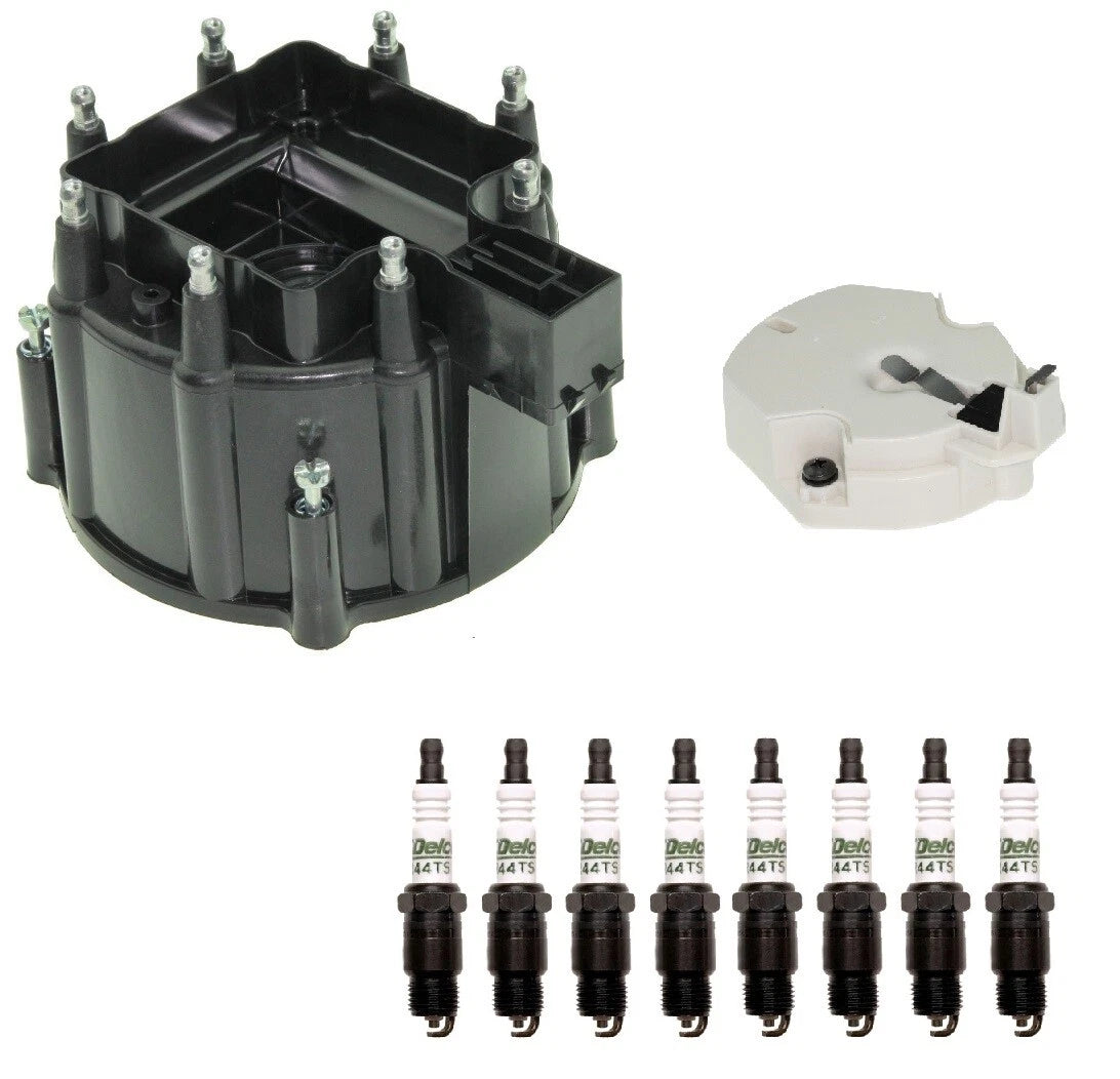 Distributor Rotor Cap & Spark Plugs Kit for GMC C1500 K3500 Chevy C10 (V8)