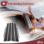 6 Pcs Car Door Pillar Window Trim for Toyota Crown (2005–2009) Carbon Fiber