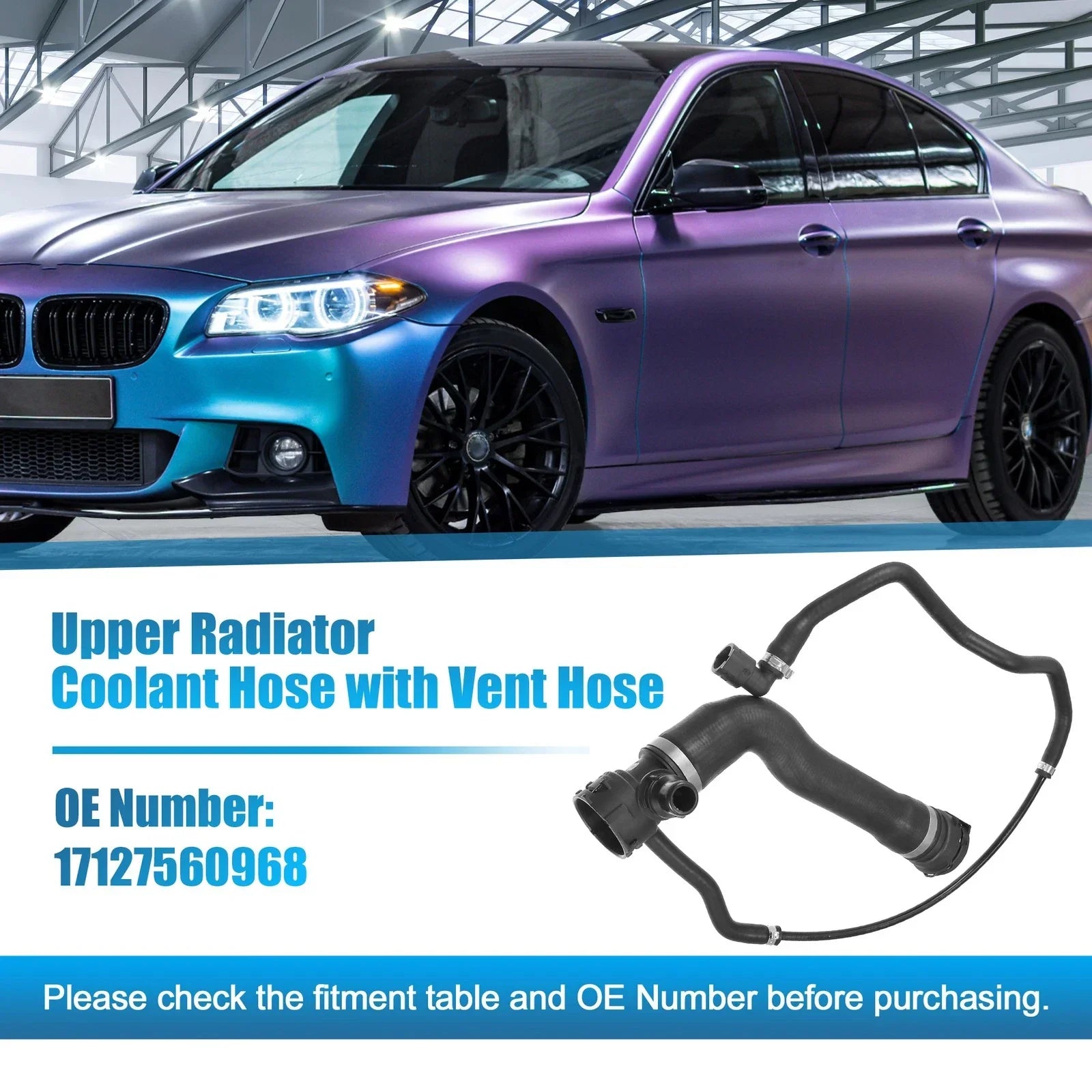 Upper Radiator Coolant Hose with Vent Hose for BMW 528i (2008-2010)