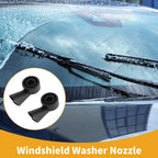 Set of 2 Front Windshield Washer Nozzles for Audi A6 (2016–2020), Q8 (2020) Black