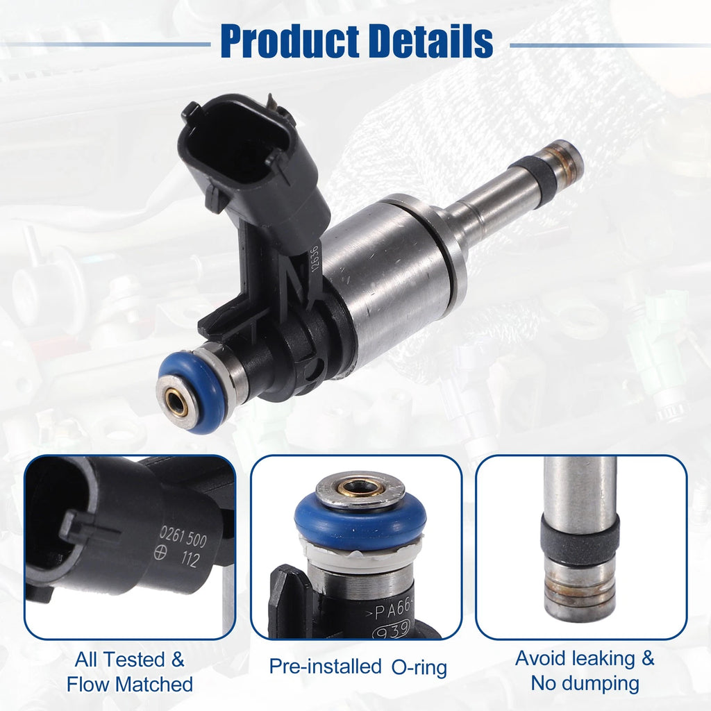 Set of 4 Fuel Injector Nozzles 12636111 for Buick Regal 2.0L (2011–2013)