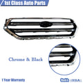 Glossy Black & Chrome Front Upper Grille for Ford Escape (2017–2019)