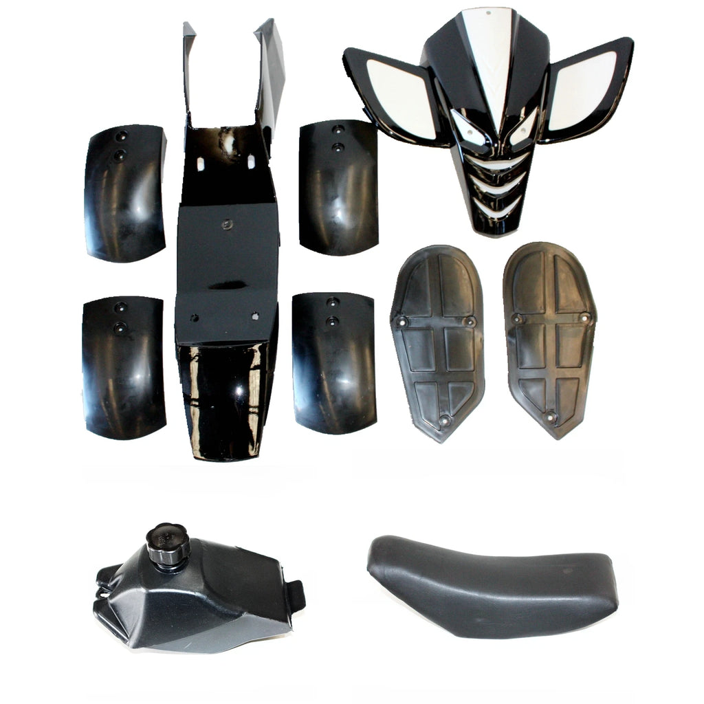 Plastic Fairing Fuel Tank Seat Mud Guard Foot Rest for 49cc Quad ATV (2000–2023)