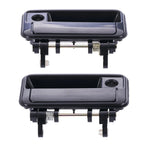 Door Handle Outer Set of 2 Black Front Left+Right for Suzuki Swift (1989–1999)