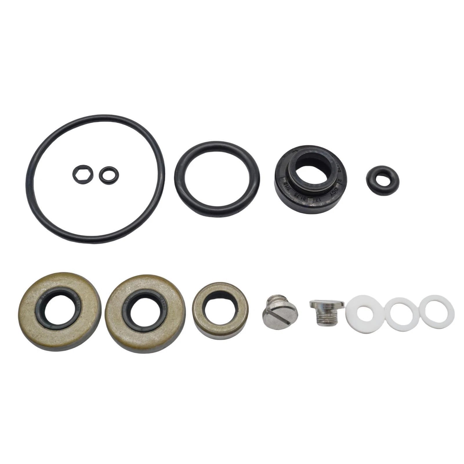 Lower Gearcase Seal Kit with Drain Screws for Johnson Evinrude 9.9 15 HP (Fits 396350)