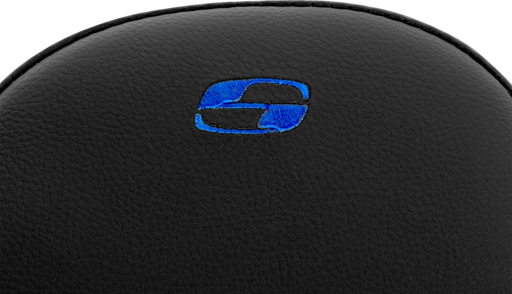 SADDLEMEN Step-Up Seat for FLH/FLT (2008–2023) - Front Lattice Stitch, Blue Stitch