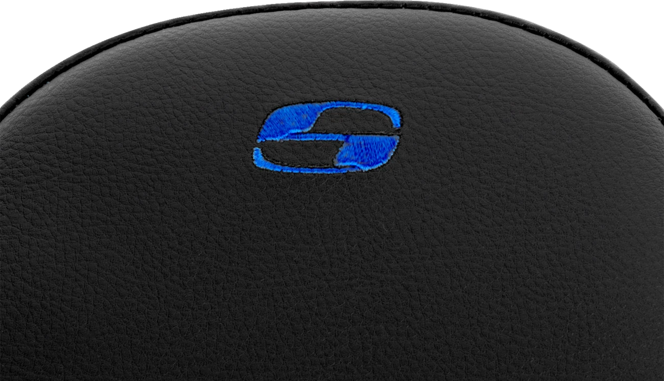 SADDLEMEN Step-Up Seat for FLH/FLT (2008–2023) - Front Lattice Stitch, Blue Stitch