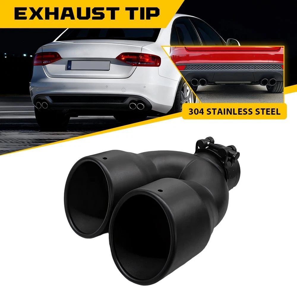 2.5" Dual Exhaust Tip for Universal Fit (7" Out, 8.5" Length)