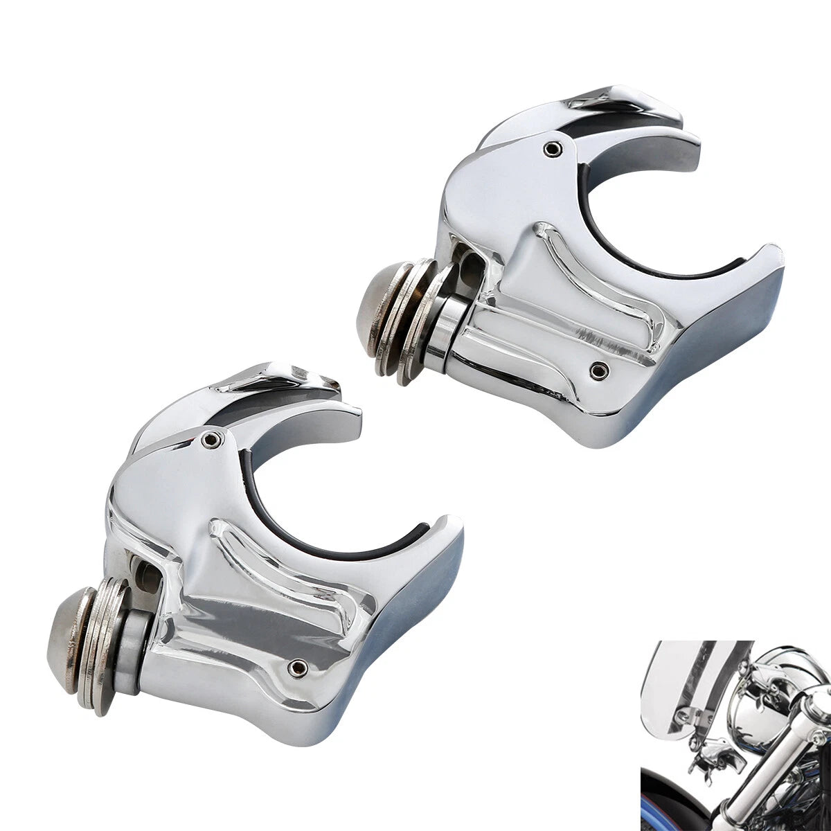 39mm Forks Windshield Clamps for Harley Davidson Dyna Glide Sportster