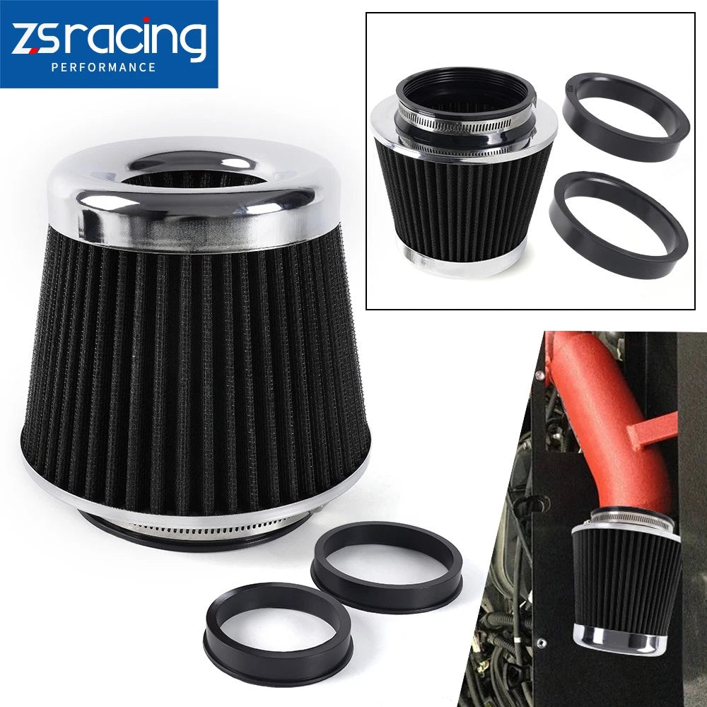 3" Cold Air Intake Cone Filter for High Flow Performance