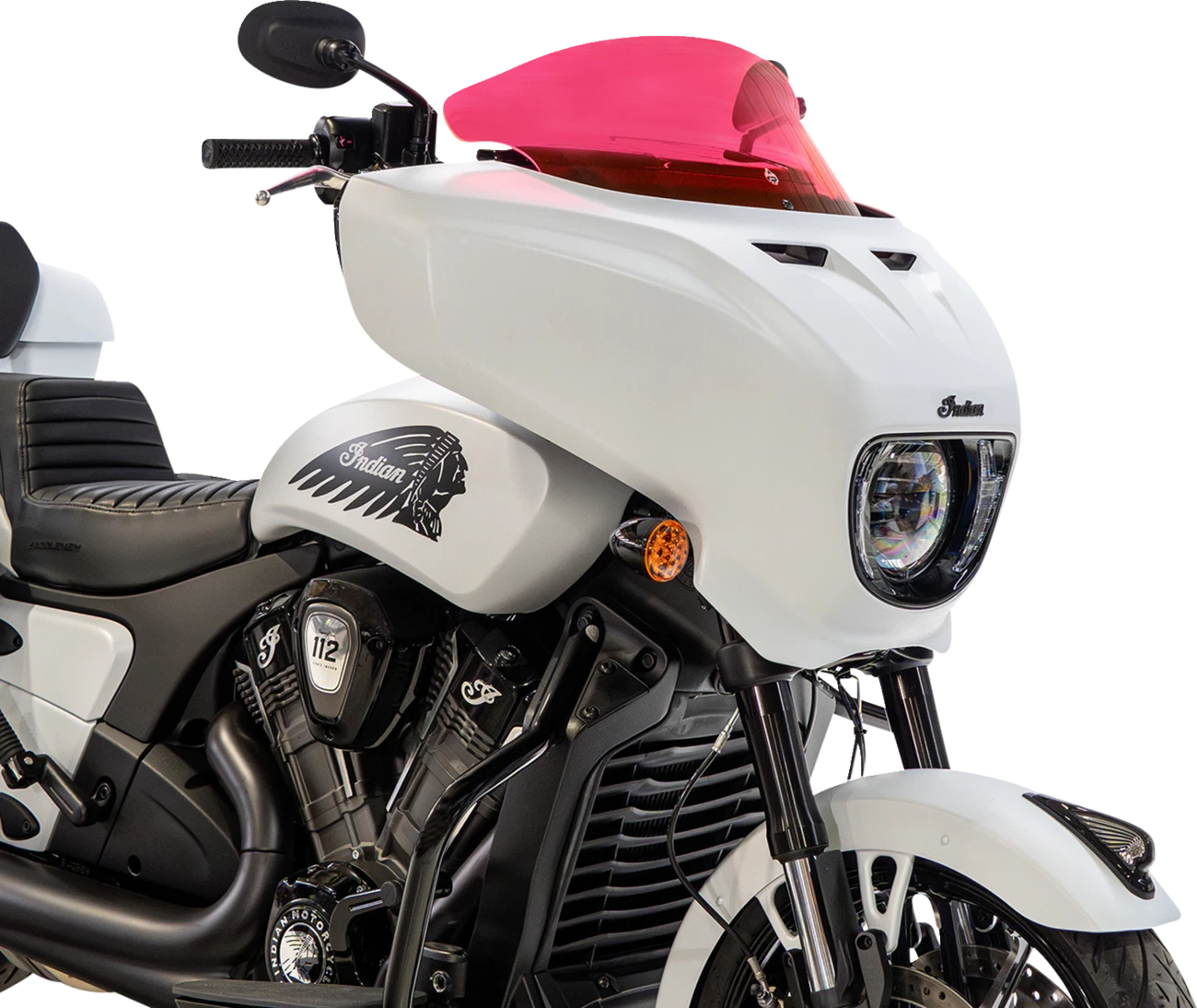 Klock Werks 9" Windshield for Indian Chieftain/Roadmaster (2014–2023) - Pink Ice