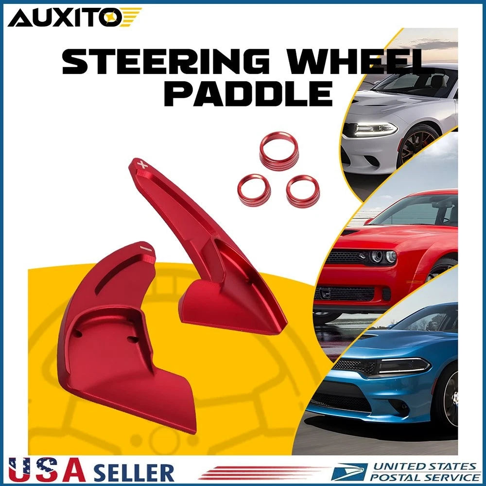 Steering Wheel Shift Paddle & Control Knob Set for Dodge Charger Challenger (2015–2023)