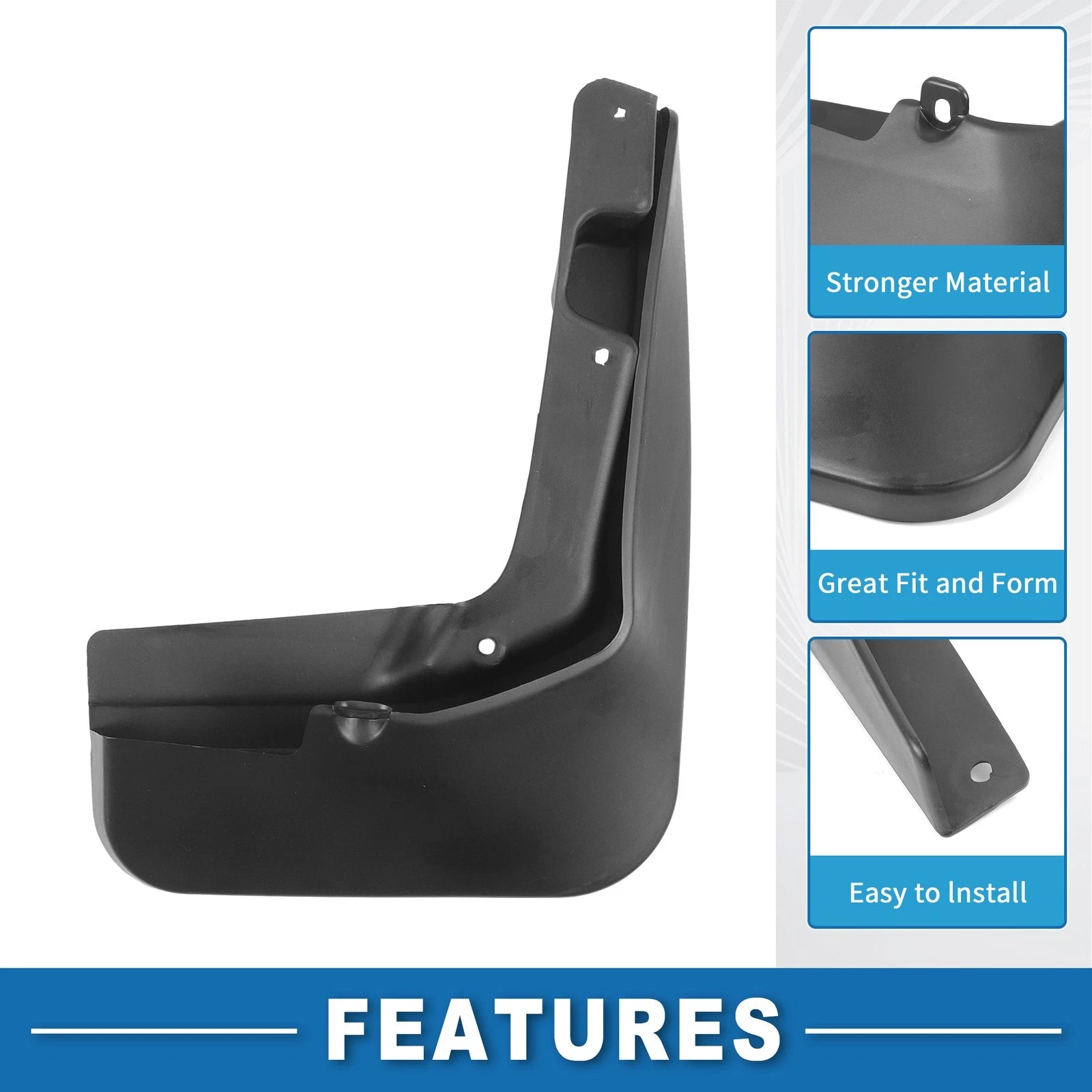 Set of 2 Front & Rear Mud Flap Splash Guards for Ford Fusion (2013–2018)