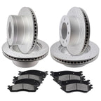 Disc Brake Rotors & Ceramic Brake Pads Kit for Dodge Ram 2500 3500