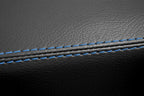 Leather Console Lid Armrest Cover for Volkswagen Atlas (2018–2021) Blue Stitch