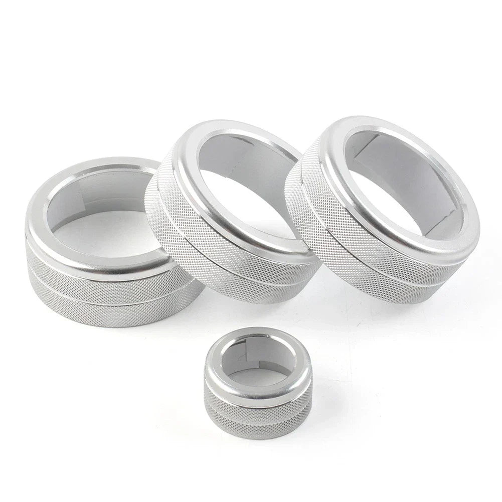 4 x AC Climate Control Knob Ring Covers for Honda Civic (2022 - Present) Silver