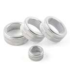 4 x AC Climate Control Knob Ring Covers for Honda Civic (2022 - Present) Silver