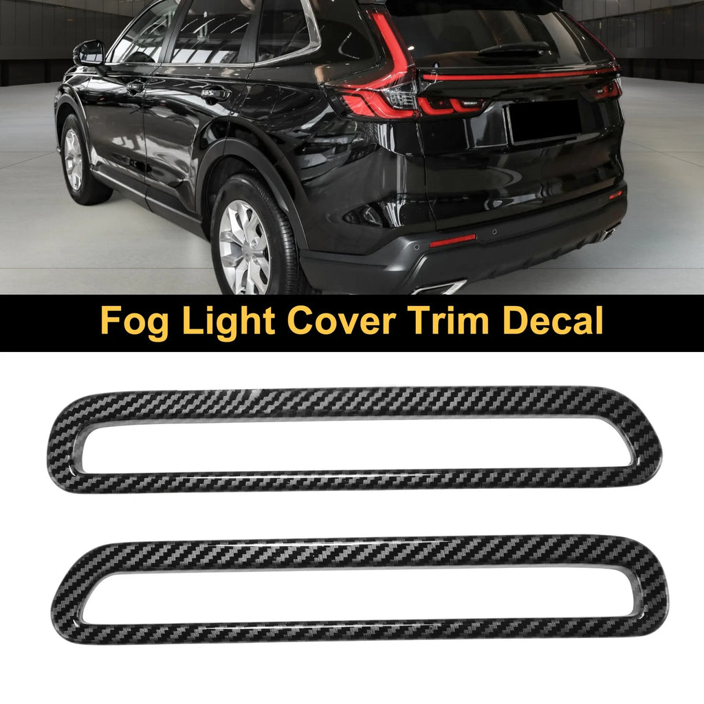 Set of 2 Rear Fog Light Cover Trim for Honda CR-V (2023–2024) Carbon Fiber Black