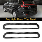 Set of 2 Rear Fog Light Cover Trim for Honda CR-V (2023–2024) Carbon Fiber Black