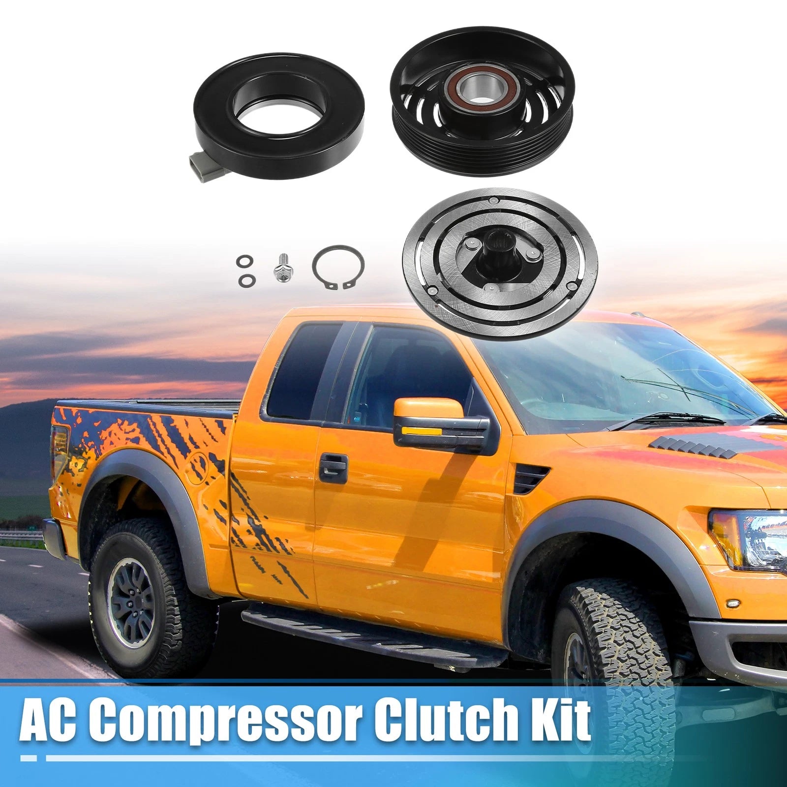 Set of 1 AC Compressor Clutch for Ford F-150 5.0L 5.8L (1990–1995)