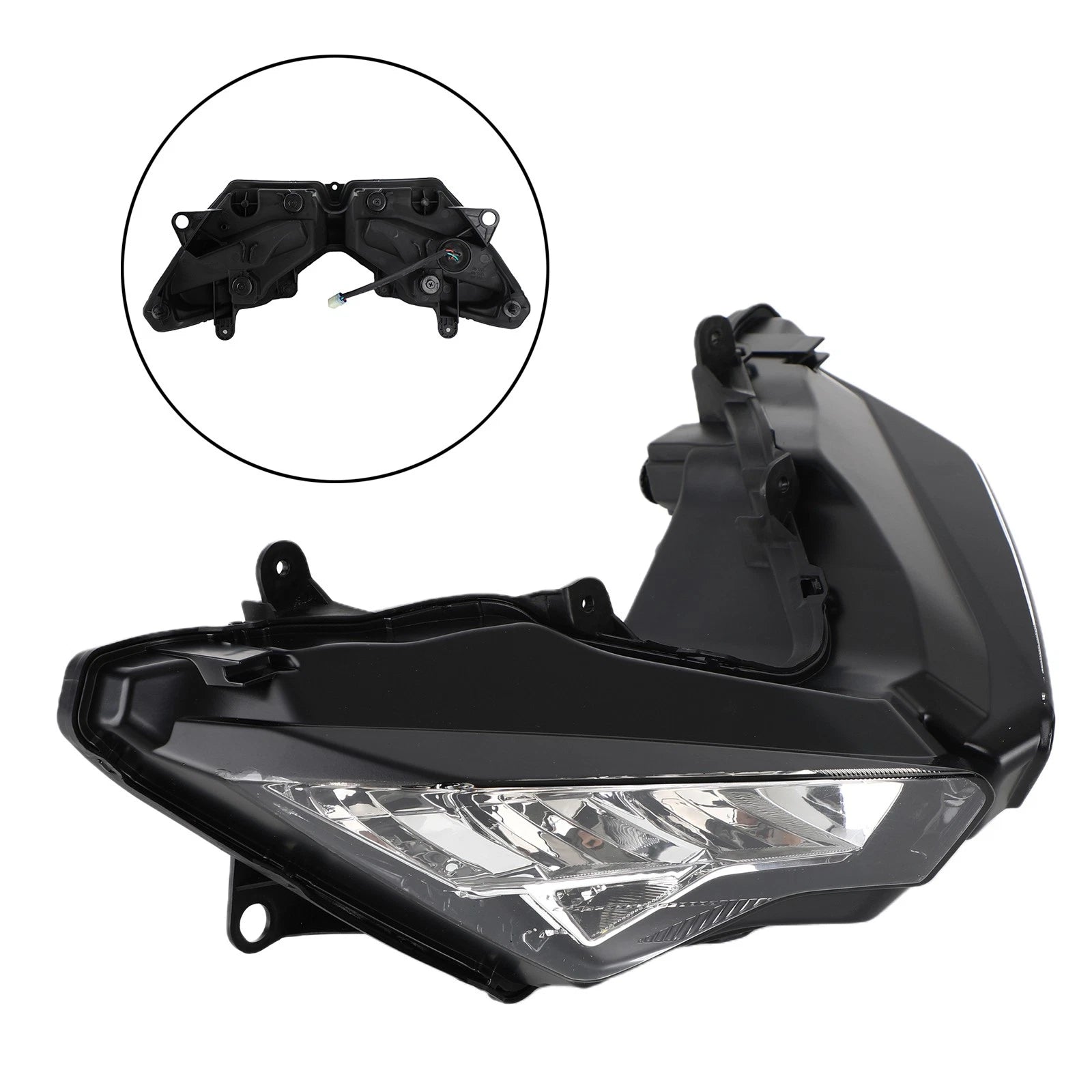 Headlamp Headlight Guard Protector Grill LED Clear for Kawasaki Ninja 400 (2018–2023)