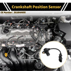 Crankshaft Position Sensor for KIA K2500 2010 (No. 391804A800) 1 Pc Black