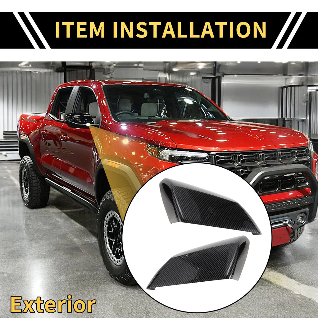 Exterior Rearview Mirror Cover for Chevy Colorado (2023–2024) Carbon Fiber