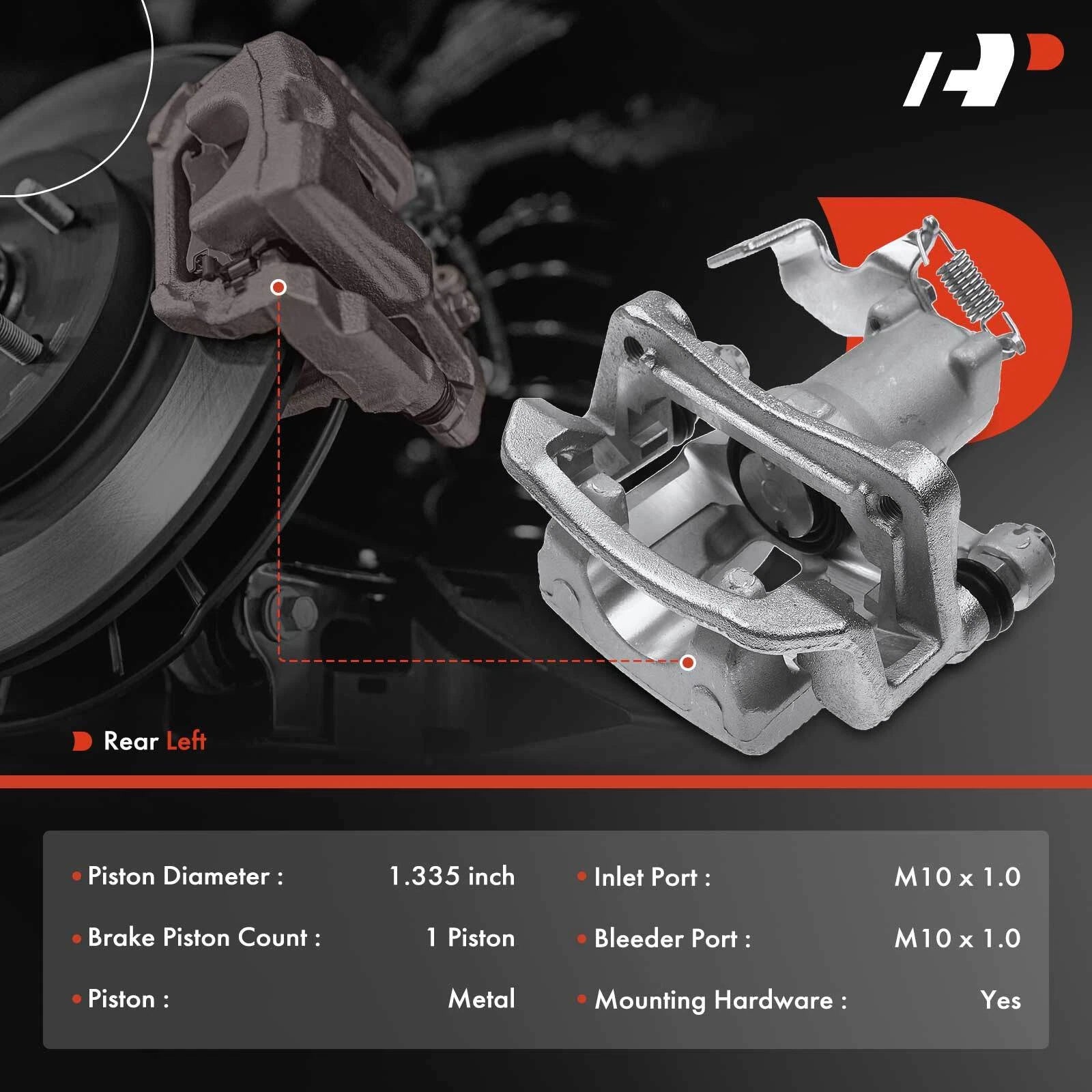Disc Brake Caliper with Bracket for Hyundai Elantra GT (2013-2017)