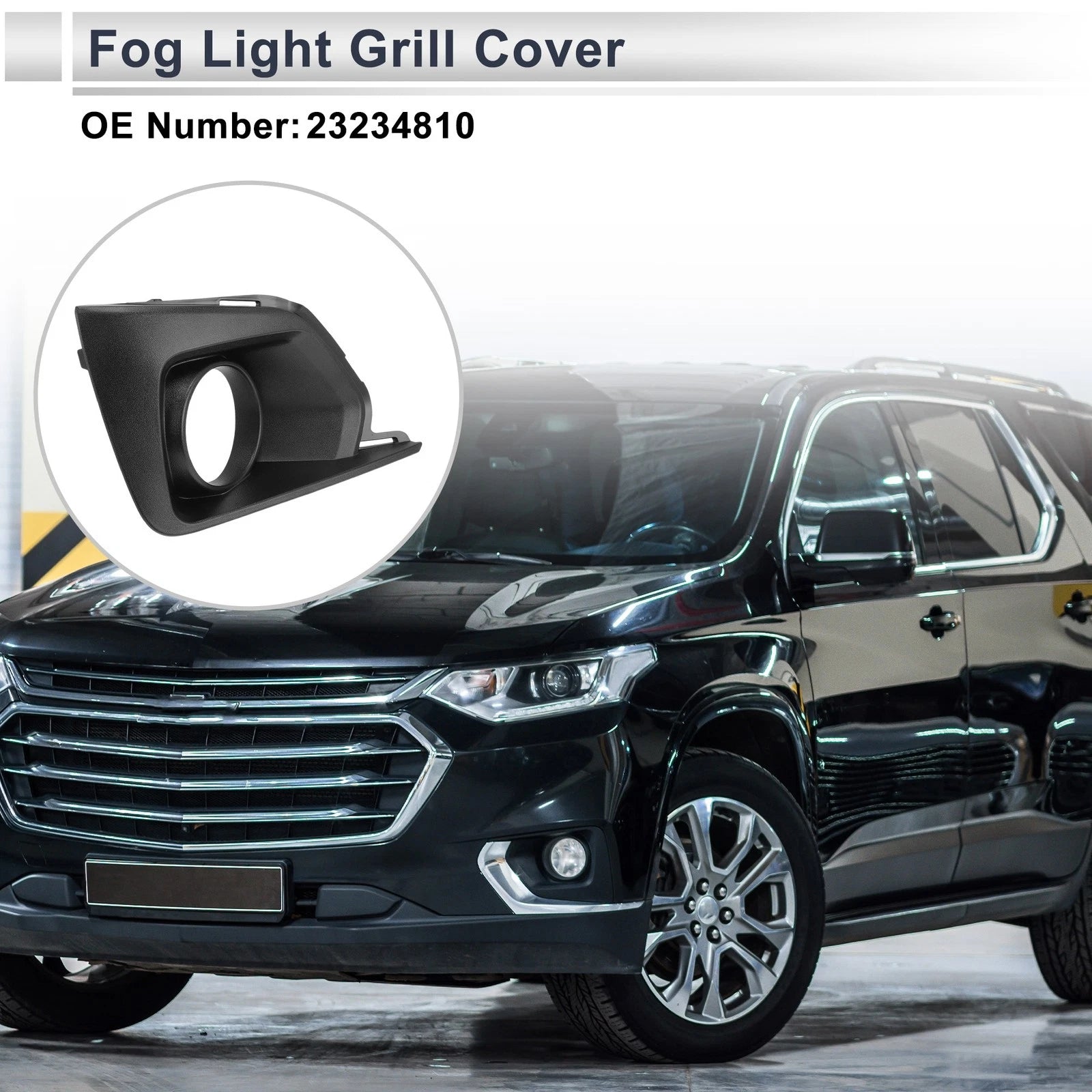 1 Pc Fog Light Grill for Chevrolet Traverse (2018–2019) No. 23234810