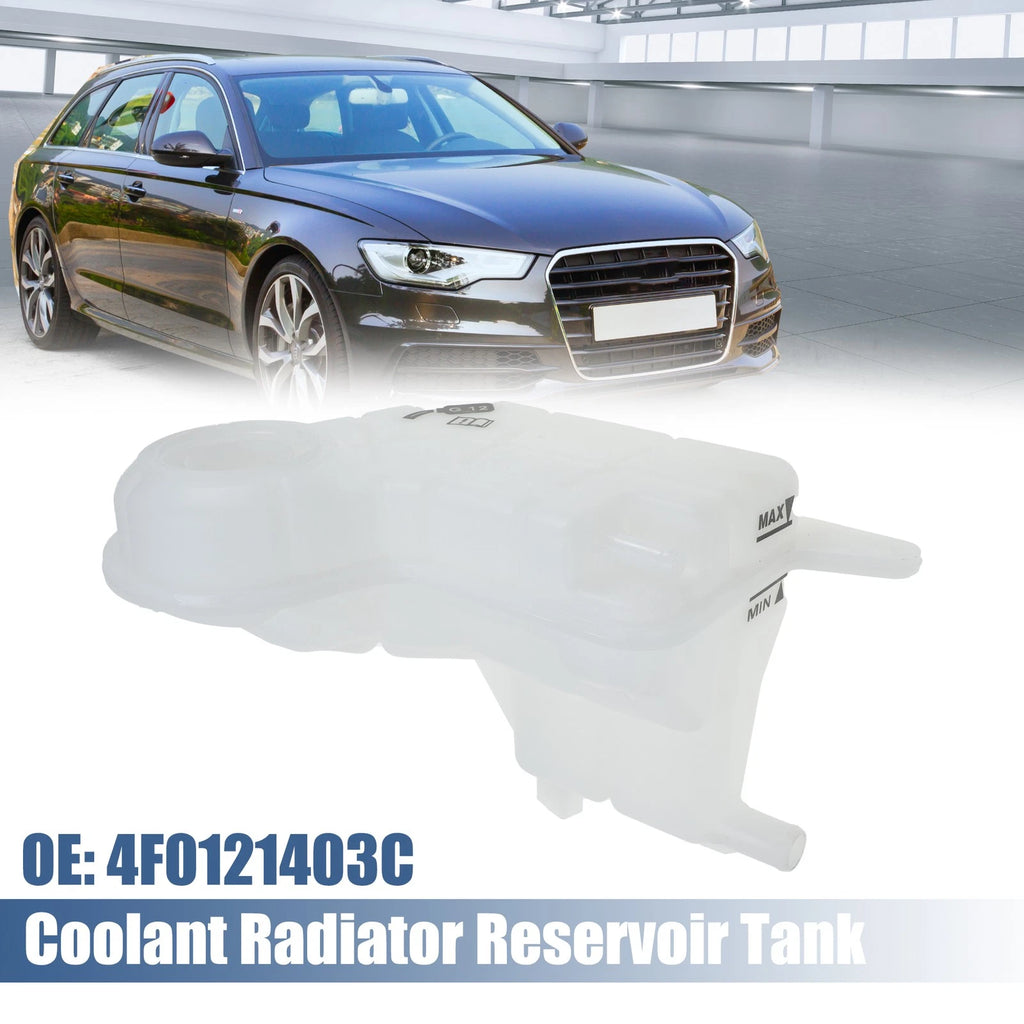 Coolant Radiator Reservoir Tank 4F0121403N w/ Sensor for Audi A6 (2005–2011)