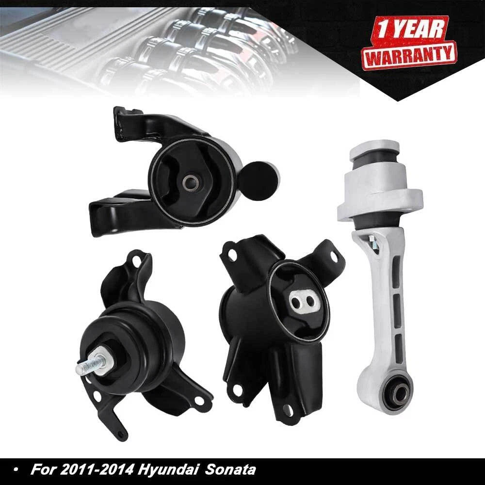 Set of 4 Motor & Trans Mounts for Hyundai Sonata (2011–2014)