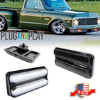 2X Smoke LED Side Marker Lights for Chevy GMC Truck (1968–1972)